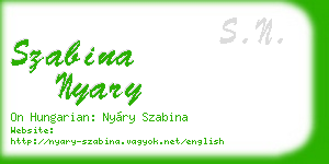 szabina nyary business card
