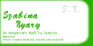 szabina nyary business card